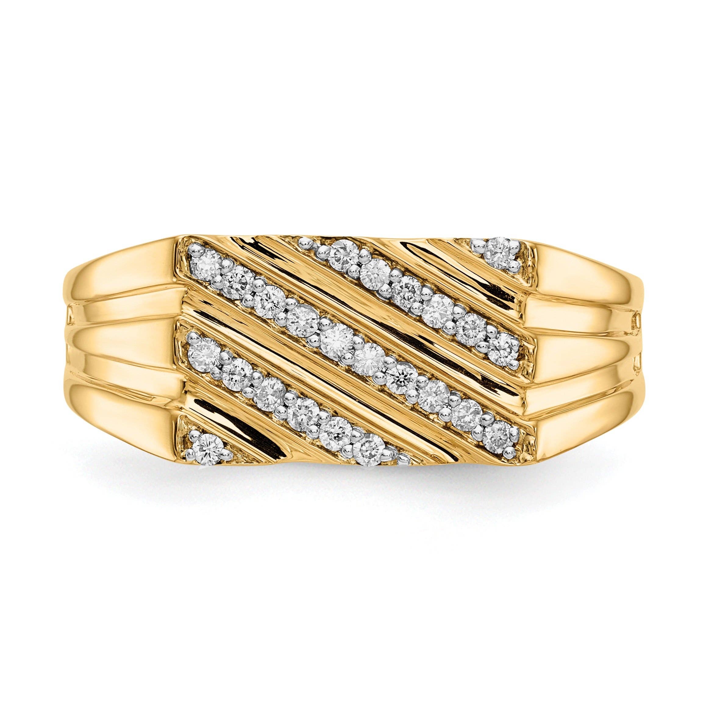 14k Gold 1/4 ct Lab Grown Diamond Men's Ring
