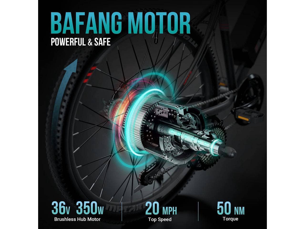 Above Edge - METAKOO 26” Electric Mountain Bike, 350W Motor
